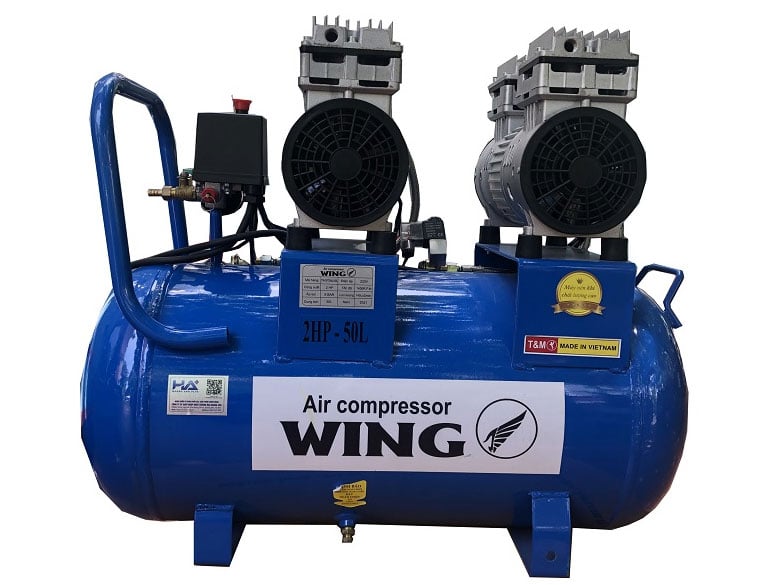 Máy nén khí không dầu 50l Wing 1.5HP